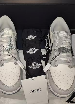 Кросівки унісекс dior x jordan brand сірі