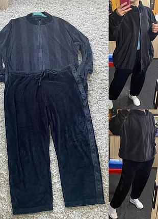 Велюровий спортивний костюм батального розміру,isa bodywear,p.4xl-5xl