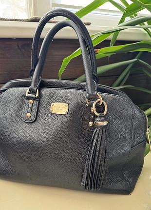Шкіряна чорна сумка michael kors 2