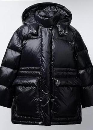 Пуховик жіночий zara чорний