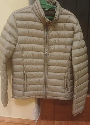 Пуховик чоловічий woolrich бежевий короткий