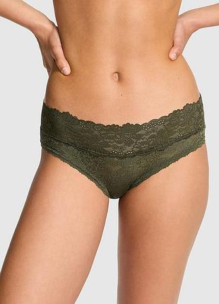 Кружевные трусики хипхаггеры victoria's secret pink