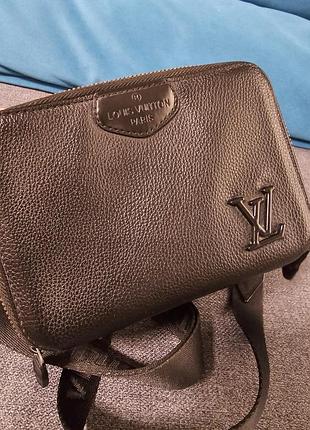 Чоловіча барсетка louis vuitton чорна
