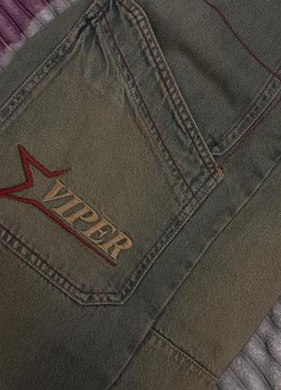 Джинси viper широкі хакі з нашивкою