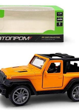 Машина металева "автопром" 1:43 jeep wrangler coupe (помаранчевий)