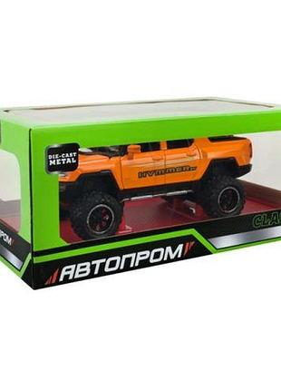 Машина металічна "автопром" 1:24 hummer pickup truck (оранжовий)