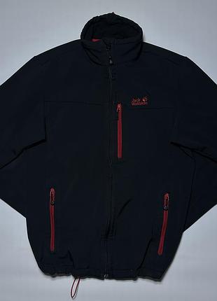 Куртка чоловіча jack wolfskin softshell чорна l