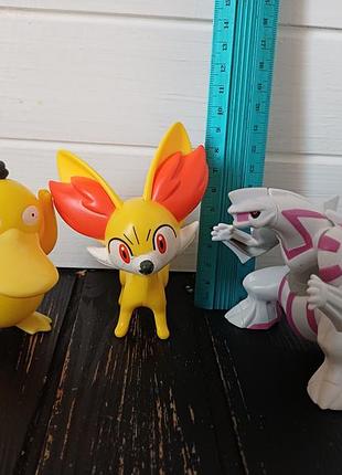 Набір лот пластикові покемони псайдак psyduck , феннекіна fennekin та палкія palkia