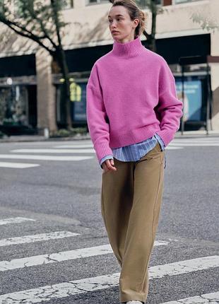 Мʼякий рожевий светр zara