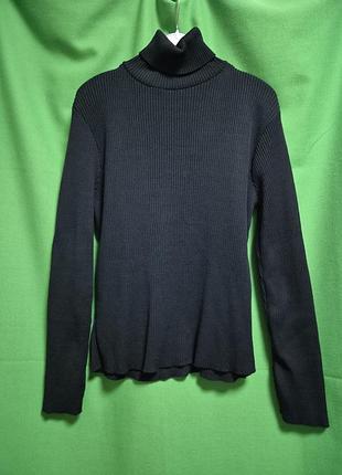 Вінтажна водолазка зі 100% нейлону в рубчик express tricot vintage