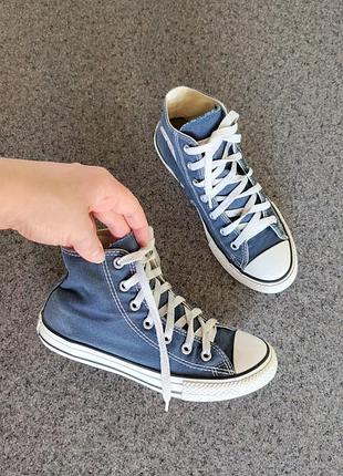 Детские кеды синие конверсы размер 34 converse chuck taylor all star hi