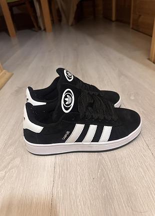 Купить  кроссовки adidas campus 00s black white, натуральная замша
