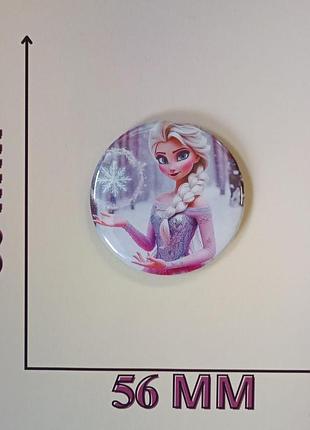 Значок холодное сердце frozen 5,6 см (39748)