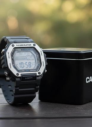 Чоловічий спортивний годинник casio mwd-110h-8b з полімерним ремінцем