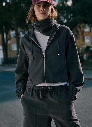 Куртка бомбер жіноча сіра zara