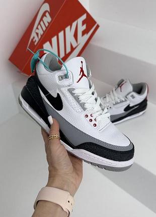 👟 кроссовки jordan 3 white black se / наложка bs👟