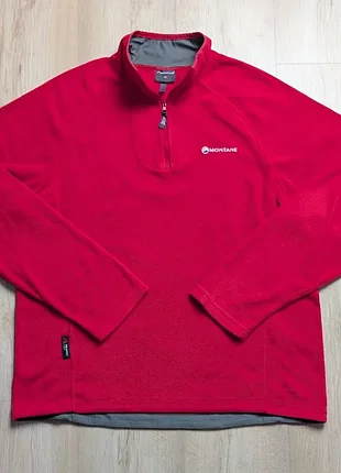 Флісова кофта montane polartec classic half zip, червона, xl