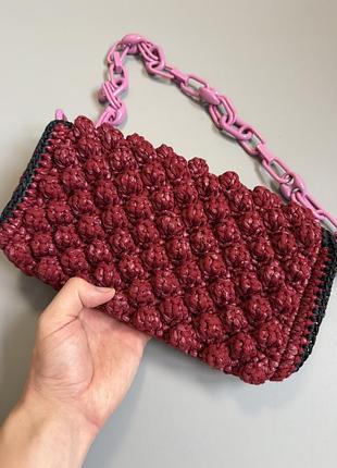 Сумка m missoni woven raffiashoulder bag ysl 4