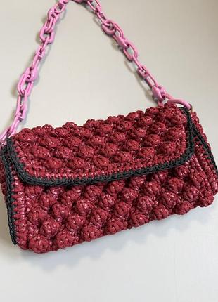 Сумка m missoni woven raffiashoulder bag ysl 3