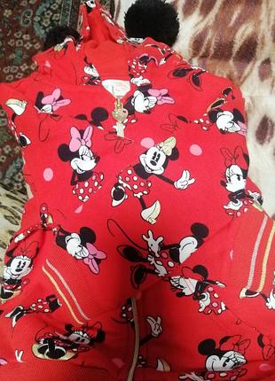 Кофта для дівчинки disney minnie mouse червона 12-24 місяці