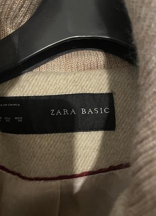 Бежеве пальто zara з капюшоном 3