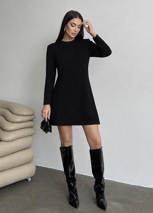 Стильна красива чорна фактурна сукня міні від zara