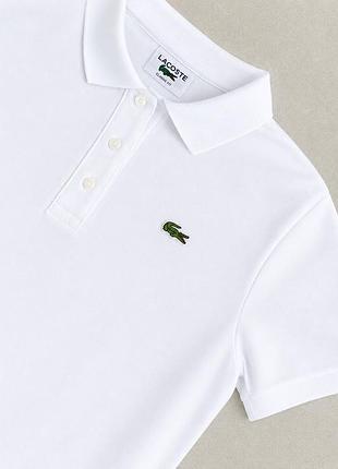 Нове білосніжне поло lacoste classic fit 🐊✨ (оригінал, розмір xs)