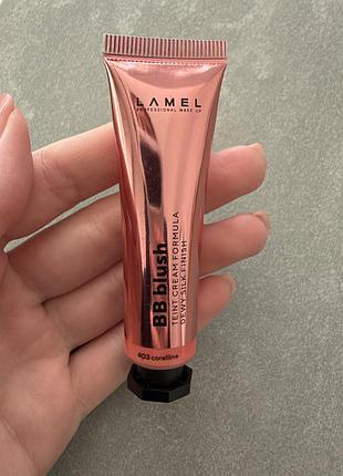 Кремові румʼяна lamel bb blush (відтінок 403 coralline)