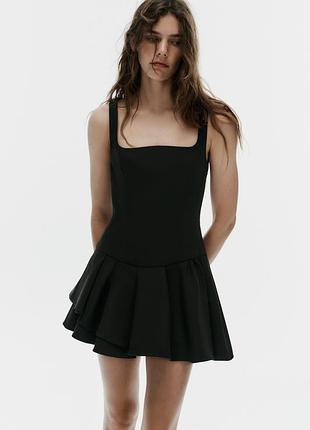 Сукня жіноча чорна з воланами zara new