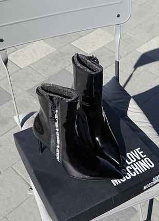 Ботинки love moschino ботильйони нові оригінал лакові 2
