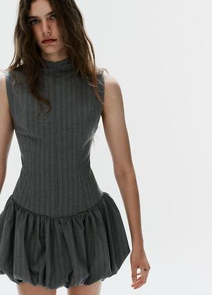 Сукня жіноча сіра з воланами zara new