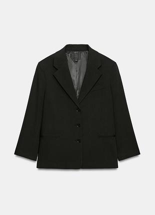 Блейзер жіночий чорний оверсайз zara