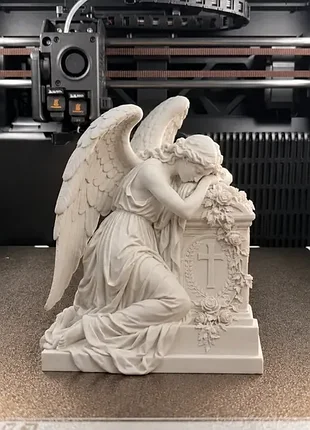 Коллекционная 3d скульптура ангел - классическая интерьерная статуэтка под мрамор