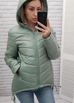 Демисезонная женская куртка, арт.210, шалфей