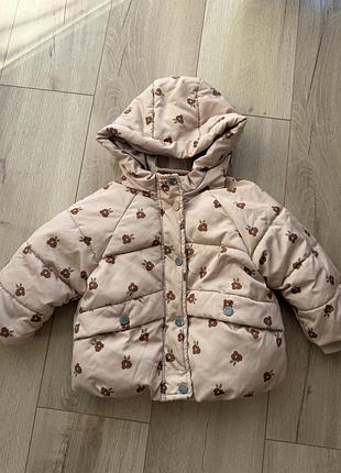 Куртка зимова для дівчинки zara 86 розмір
