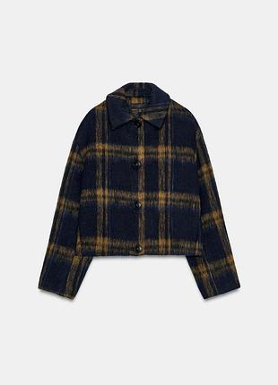 Куртам бомбер в клітинку zara