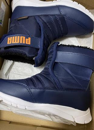 Чоботи для дітей puma nieve boot темно-сині, розмір 30