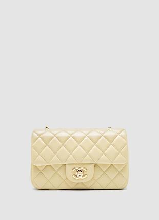 Сумка classic 1.55 small single flap in yellow/gold