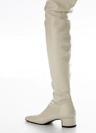 Эффектные лаковые сапоги zara 9
