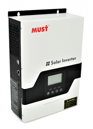 Інвертор напруги гібридний must pv18-3224 vpn (3200 w) 24 v 60 a 160-275 v (60а 130-160vdc) чиста синусоїда