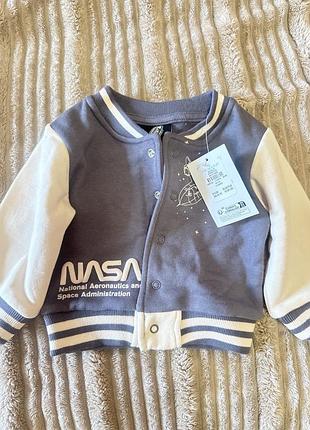 Дитячий бомбер primark nasa сіро-білий