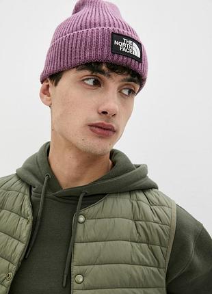 Шапка унисекс бини the north face вязаная (tnf розовая / сиреневая)