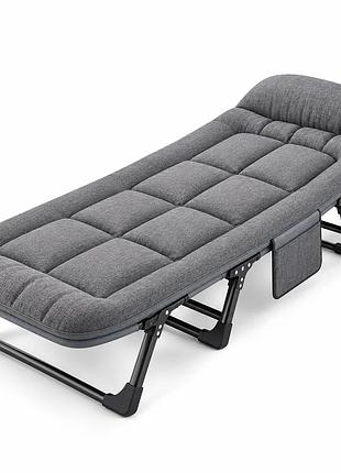 Раскладная кровать-раскладушка diego rest pro 190×65см до 200кг, серая