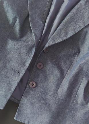 Укорочённый джинсовый пиджак жакет р.1410 фото