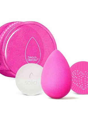 Лімітований набір 4в1 для макіяжу beautyblender besties glittet starter set чорний