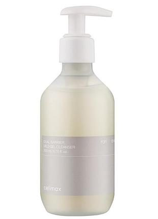 Гель-пінка для вмивання з керамідами celimax dual barrier mild gel cleanser 200 мл