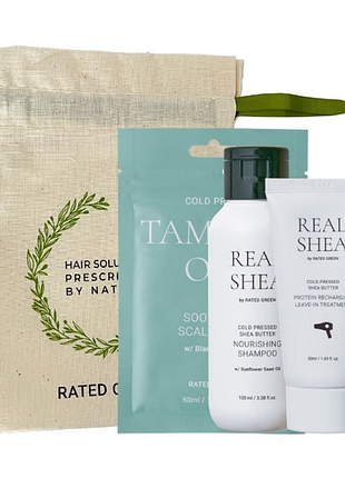 Набор миниатюр с шампунем rated green real shea 100 мл