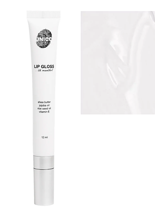 Блиск для губ з ментолом unico lace lip gloss 10 мл прозорий