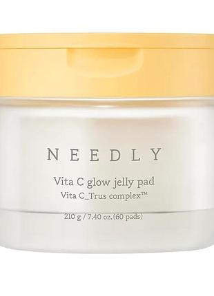 Тонер-пады для сияния кожи needly vita c glow jelly pad 60 шт