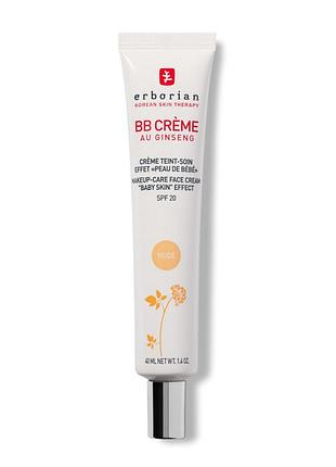 Bb крем для обличчя erborian baby skin effect, відтінок nude 40 мл